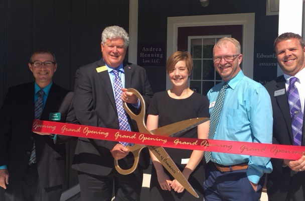 Ribbon cutting at the new Andrea Henning Law office in Lima, Ohio
