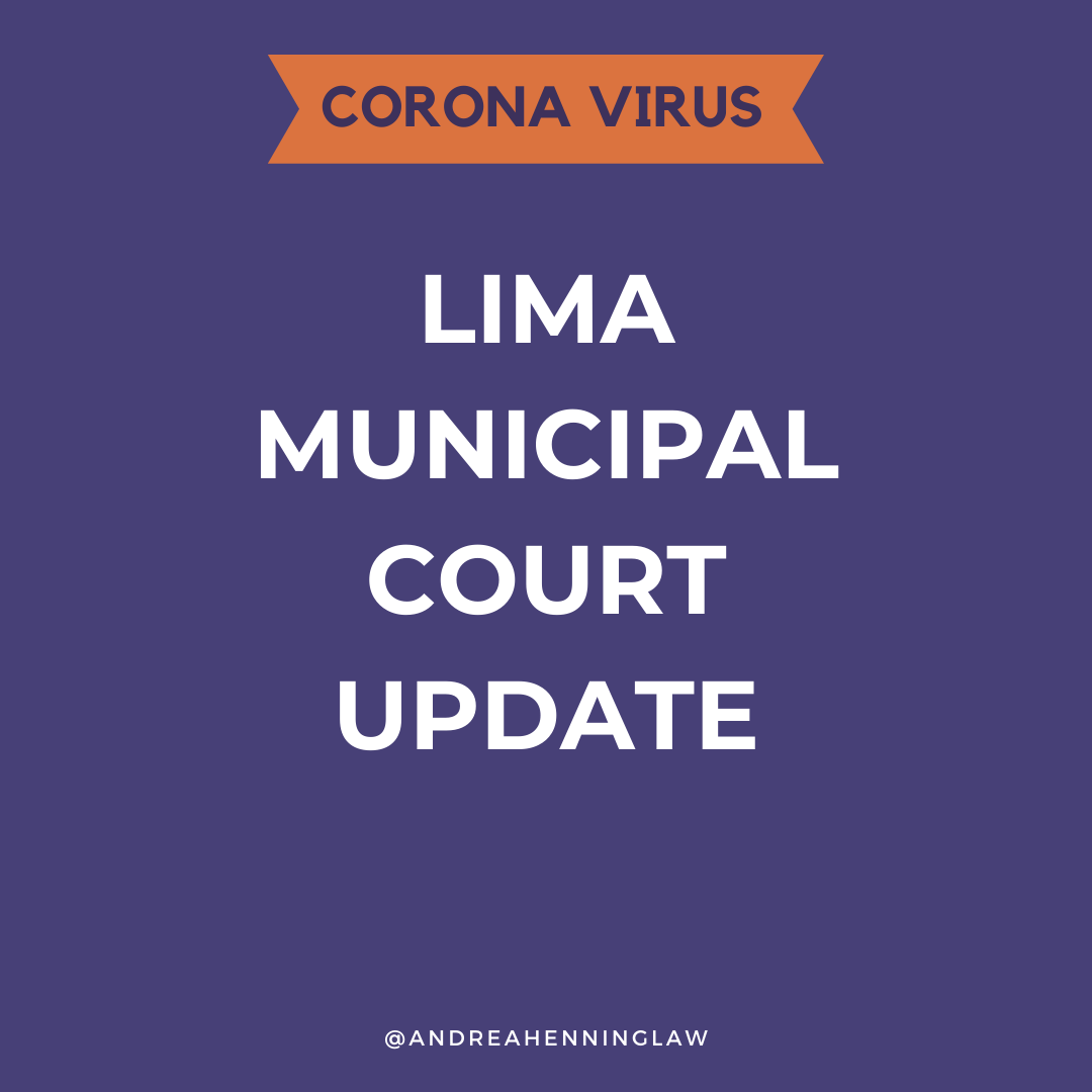 Lima Municipal Court Corona Virus Update